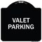 Signmission Designer Series Valet Parking, Black & White Heavy-Gauge Aluminum Sign, 18" x 18", BW-1818-22748 A-DES-BW-1818-22748 - alternate 1